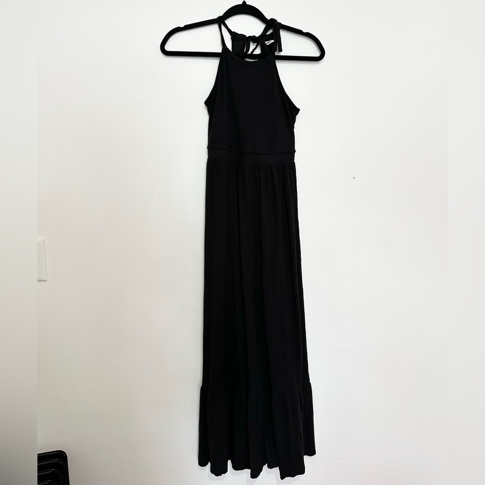 Old Navy jersey knit maxi dress long size XS halter neck summer